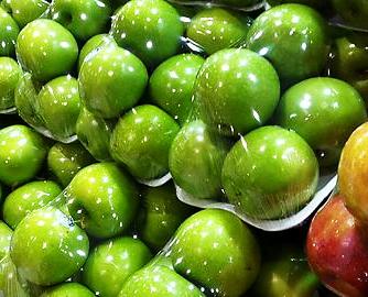 Película adhesiva de plástico para frutas y verduras