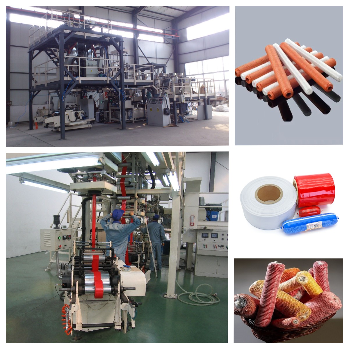 Línea de extrusión de tripas de salchicha de plástico coextruido multicapa personalizable de 3 a 5 capas