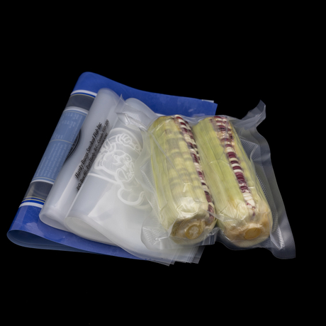 Bolsa de vacío con barrera en relieve impresa personalizada, bolsa de embalaje con sello de almacenamiento de plástico de calidad alimentaria para envasado de alimentos