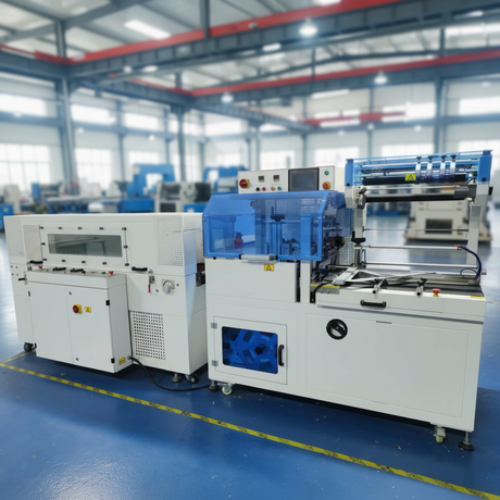 Máquina empacadora termorretráctil de alta velocidad L726 completamente automática con túnel de envoltura retráctil para embalaje de botellas