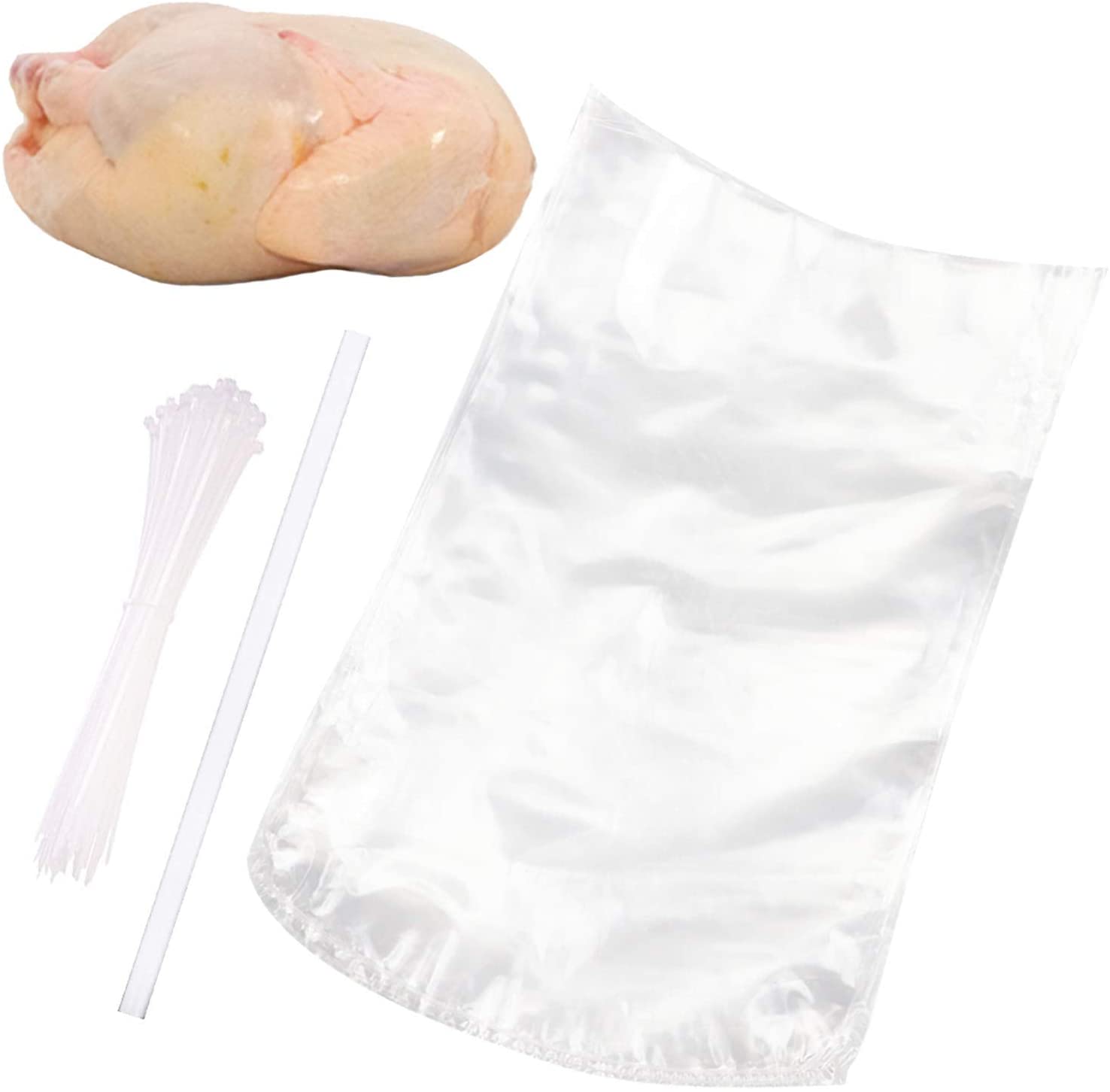 Bolsas termorretráctiles para pollo, aves de corral, queso, resistente al agua, con barrera baja de oxígeno, a la venta