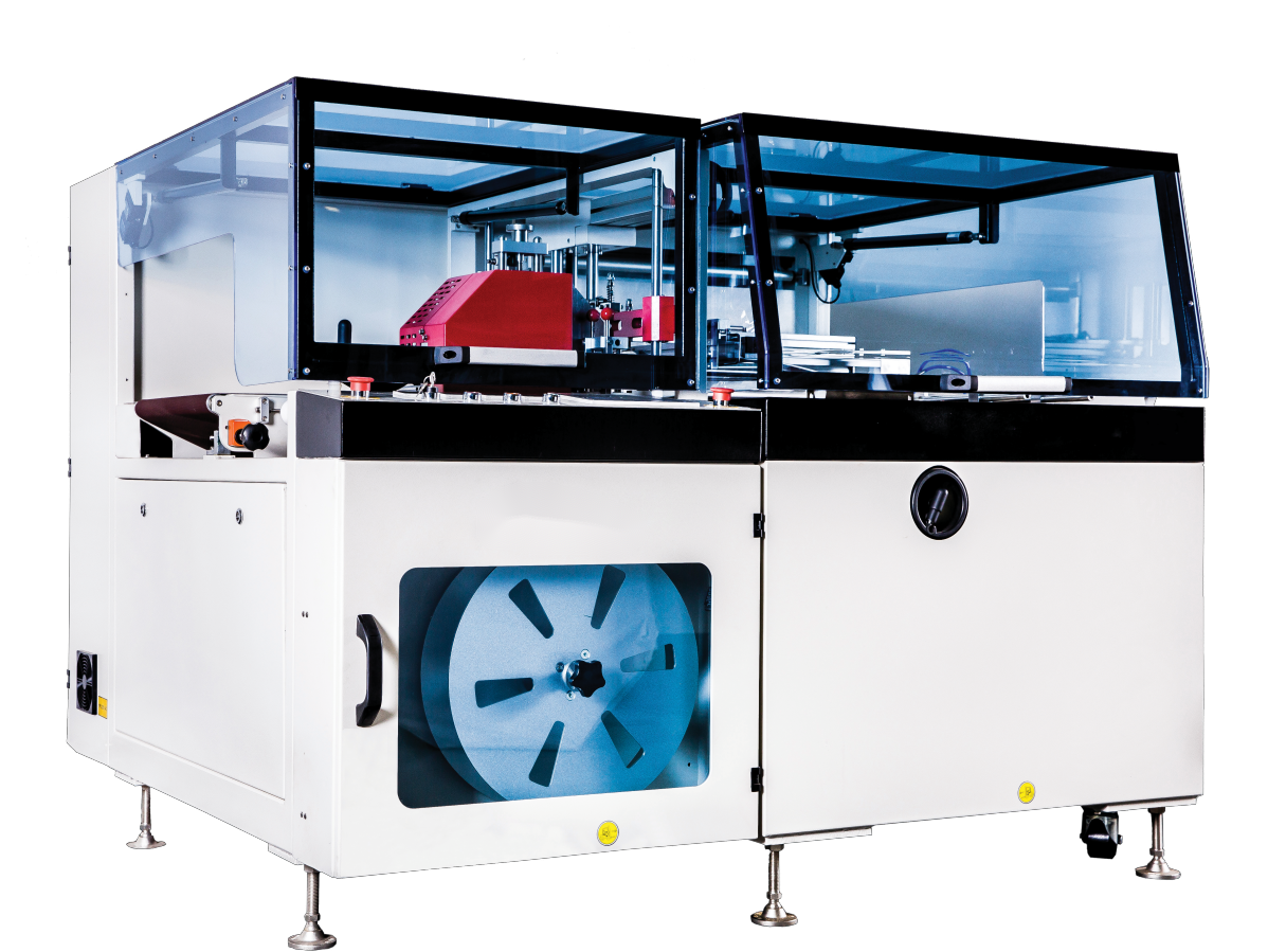 Sellador industrial vertical de barra en L, sellador térmico de barra en L, cortador y máquina de sellado retráctil para embalaje de envoltura retráctil de plástico POF y PVC